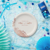 Imitate Rose Gold Vintage Hochzeit Pappteller (Party)