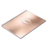 Imitate Rose Gold Website für kundenspezifische Lo Notizblock (Linke Seite)