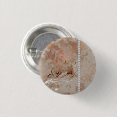 Imitate Rose Gold Weiße Perlen Blumenwirbelknopf Button (Vorne & Hinten)