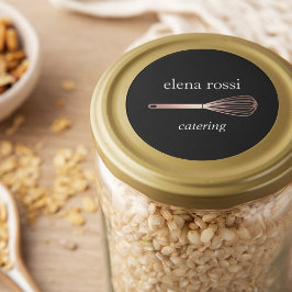 Imitate Rose Gold Whisky Logo | Koch Caterer Baker Runder Aufkleber