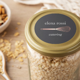 Imitate Rose Gold Whisky Logo | Koch Caterer Baker Runder Aufkleber