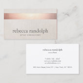 Imitate Rose Golden Foil Elegante Visitenkarte (Vorne/Hinten)