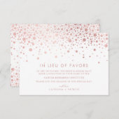 Imitate Rose Goldene Foil Confetti Begleitkarte (Vorne/Hinten)