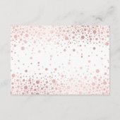 Imitate Rose Goldene Foil Confetti Begleitkarte (Rückseite)