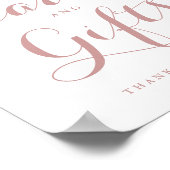 Imitate Rose Goldene Foil Confetti Karten und Gesc Poster (Ecke)