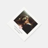 Imitate Rose Goldenes Herz | Chic Foto Wedding Serviette (Ecke)