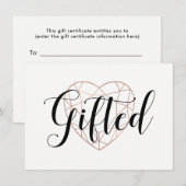 Imitate Rose Goldenes Herz | Geschenkgutschein (Vorne/Hinten)