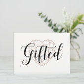 Imitate Rose Goldenes Herz | Geschenkgutschein (Stehend Vorderseite)