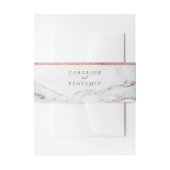 Imitate Rose Goldfolie Marmor Luxus moderne Hochze Einladungsbanderole (Vorderseite Beispiel)