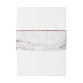 Imitate Rose Goldfolie Marmor Luxus moderne Hochze Einladungsbanderole (Rückseitenbeispiel)