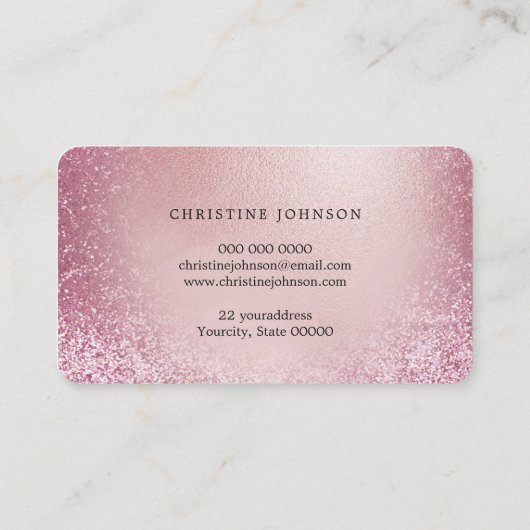 IMITATE Rose Goldfolie Schmetterling Visitenkarte (Rückseite)