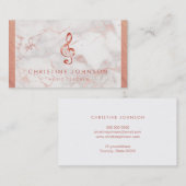 Imitate Rose Goldfolienmusikklemme Visitenkarte (Vorne/Hinten)