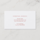 Imitate Rose Goldfolienmusikklemme Visitenkarte (Rückseite)