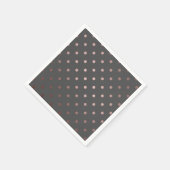 Imitate Rose Goldgraue Polka-Punkte Serviette (Ecke)