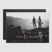 Imitate Rose Goldmaße| Foto Vielen Dank Magnetkarte (Vorne/Hinten)