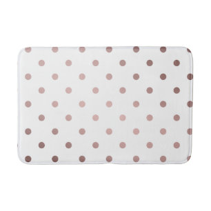 Imitate Rose Goldpolka-Punkte Badematte