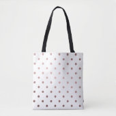 Imitate Rose Goldpolka-Punkte Tasche (Vorderseite)