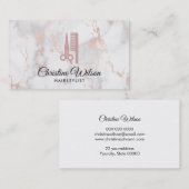 Imitate Rose Goldschere und Kamm Visitenkarte (Vorne/Hinten)