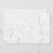 Imitate Rose Goldtypografie Marmor chic Babydusche Einladung (Rückseite)