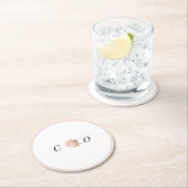 Imitate Rose Runder Pappuntersetzer (Vor Ort)