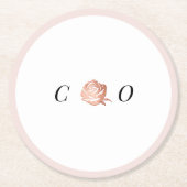 Imitate Rose Runder Pappuntersetzer (Vorderseite)