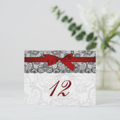 Imitate, rot und schwarz, Tischnummern (Stehend Vorderseite)