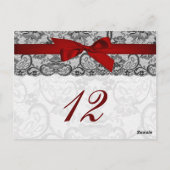 Imitate, rot und schwarz, Tischnummern (Rückseite)