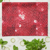 Imitate rotes Muster-Bild Küchentuch (Gefaltet)