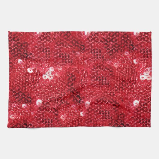 Imitate rotes Muster-Bild Küchentuch (Horizontal)