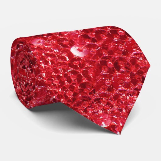 Imitate rotes Muster-Muster Krawatte (Gerollt)