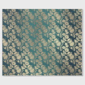 Imitate Royal Gold Floral Pulver Blumenzwiebeln Aq Geschenkpapier (Flach)