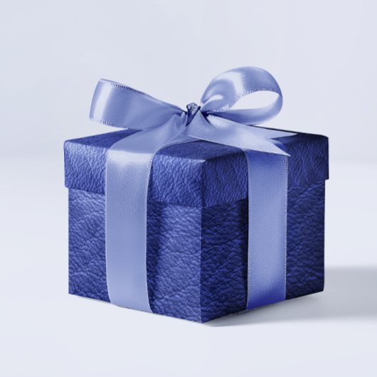 Imitate Royal Navy Blue Leather Texture Geschenkpapier Set