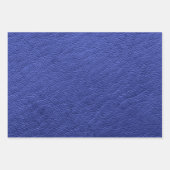 Imitate Royal Navy Blue Leather Texture Geschenkpapier Set (Vorderseite 2)