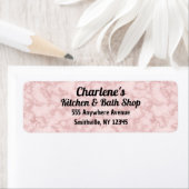 Imitate Rücksendeadresse-Etikett rosa Farbe (Insitu)