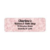 Imitate Rücksendeadresse-Etikett rosa Farbe (Vorne)