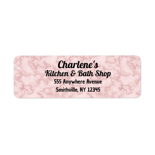 Imitate Rücksendeadresse-Etikett rosa Farbe (Vorne)