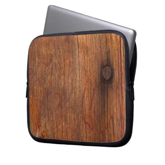 Imitate Rustikale Holzfaser Elektronik-Bag Laptopschutzhülle (Vorderseite Links)