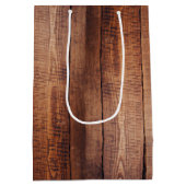 Imitate Rustikale Holzkarten Mittlere Geschenktüte (Rückseite)