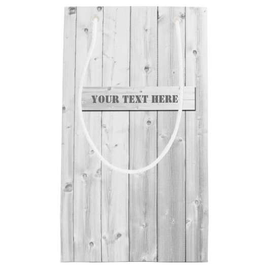 Imitate Rustikale Weißholzplatten Kleine Geschenktüte (Vorderseite)