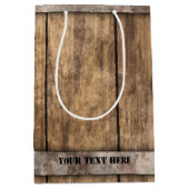 Imitate Rustikale, wetterfeste Holzkarten Mittlere Geschenktüte (Vorderseite)