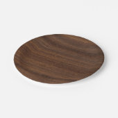 Imitate Rustikaler Holzblock 7" Pappteller (Schrägansicht)