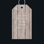 Imitate Rustikaler Holzbraun Geschenkanhänger<br><div class="desc">Imitate Rustikaler Holzbraun</div>