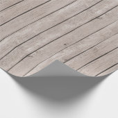 Imitate Rustikaler Holzbraun Geschenkpapier (Ecke)
