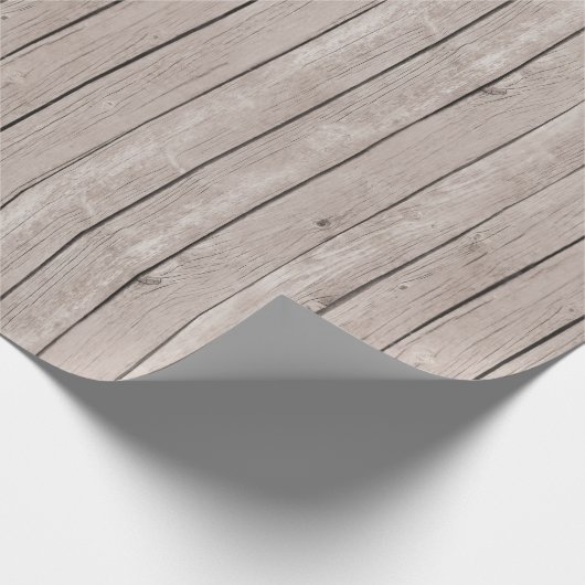 Imitate Rustikaler Holzbraun Geschenkpapier (Ecke)