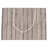 Imitate Rustikaler Holzbraun Große Geschenktüte (Vorderseite)