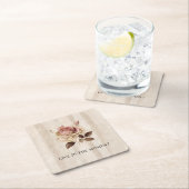 Imitate Rustikales Creme Rosa Rosenholz Rechteckiger Pappuntersetzer (Vor Ort)