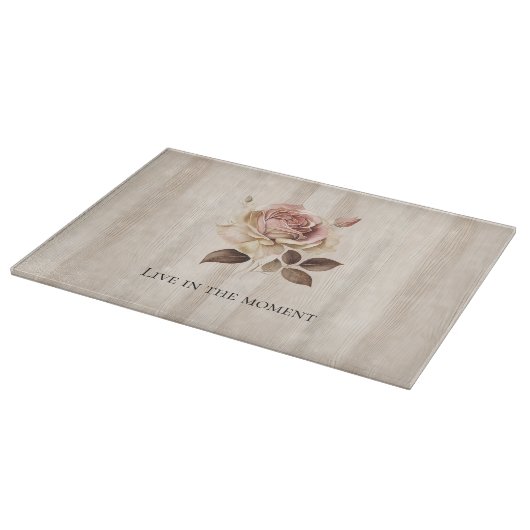 Imitate Rustikales Creme Rosa Rosenholz Schneidebrett (Ecke)