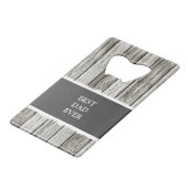 Imitate rustikales Holz 1 Foto Papa grau Geldbeutel Flaschenöffner (Vorderseite Schrägansicht)