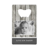 Imitate rustikales Holz 1 Foto Papa grau Geldbeutel Flaschenöffner (Rückseite)