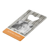 Imitate rustikales Holz 1 Foto Papa grau orange Geldbeutel Flaschenöffner (Rückseite Schrägansicht)